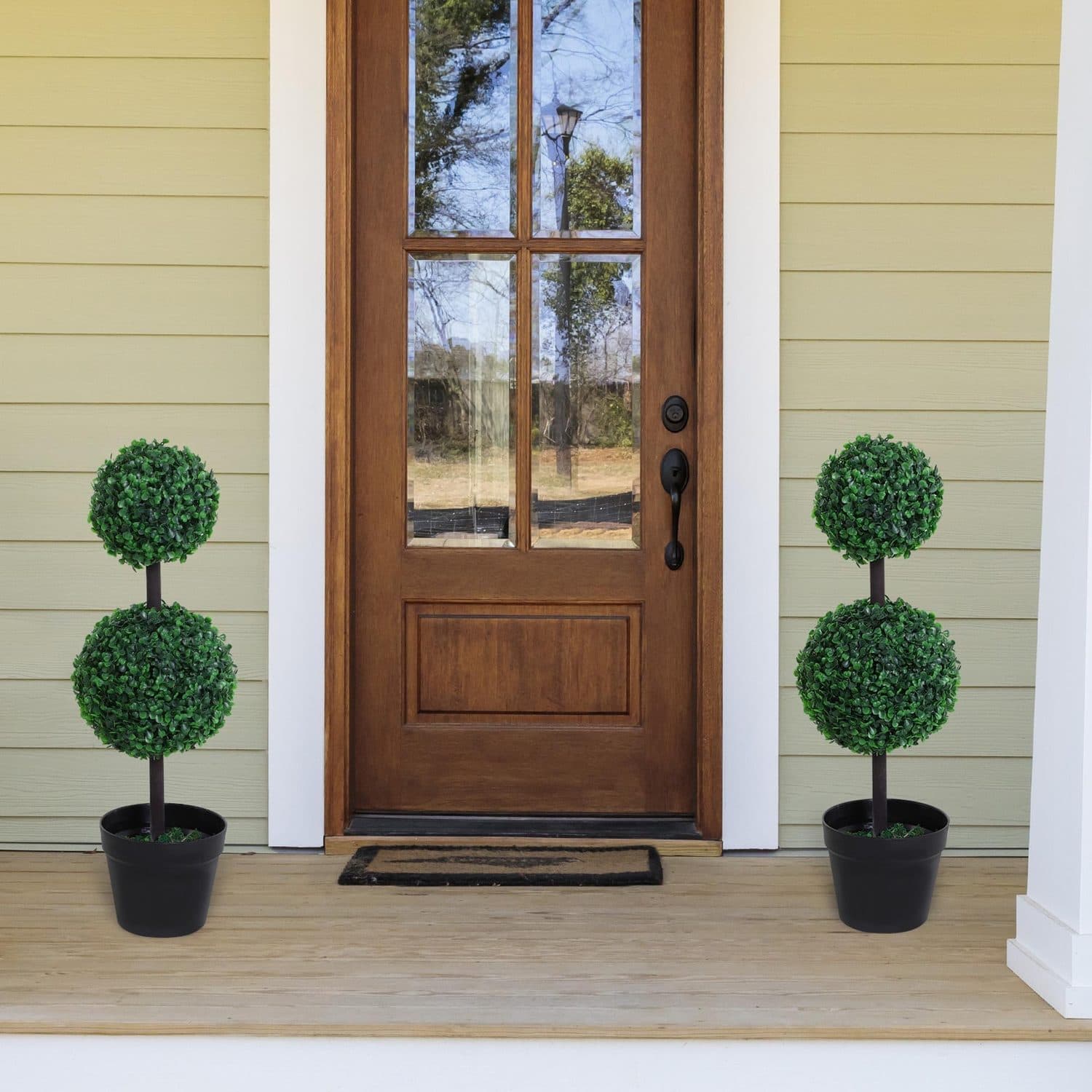 Set of 2 Double Ball Topiary Trees - image 1