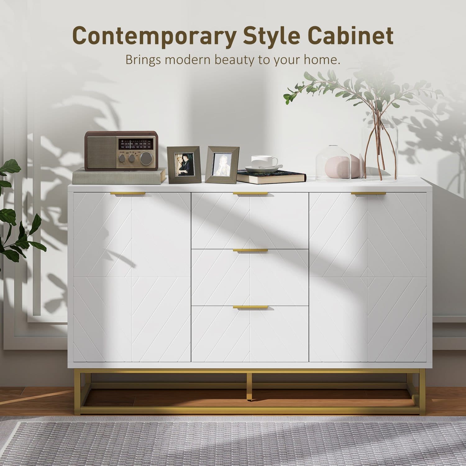 White & Gold Sideboard - image 5