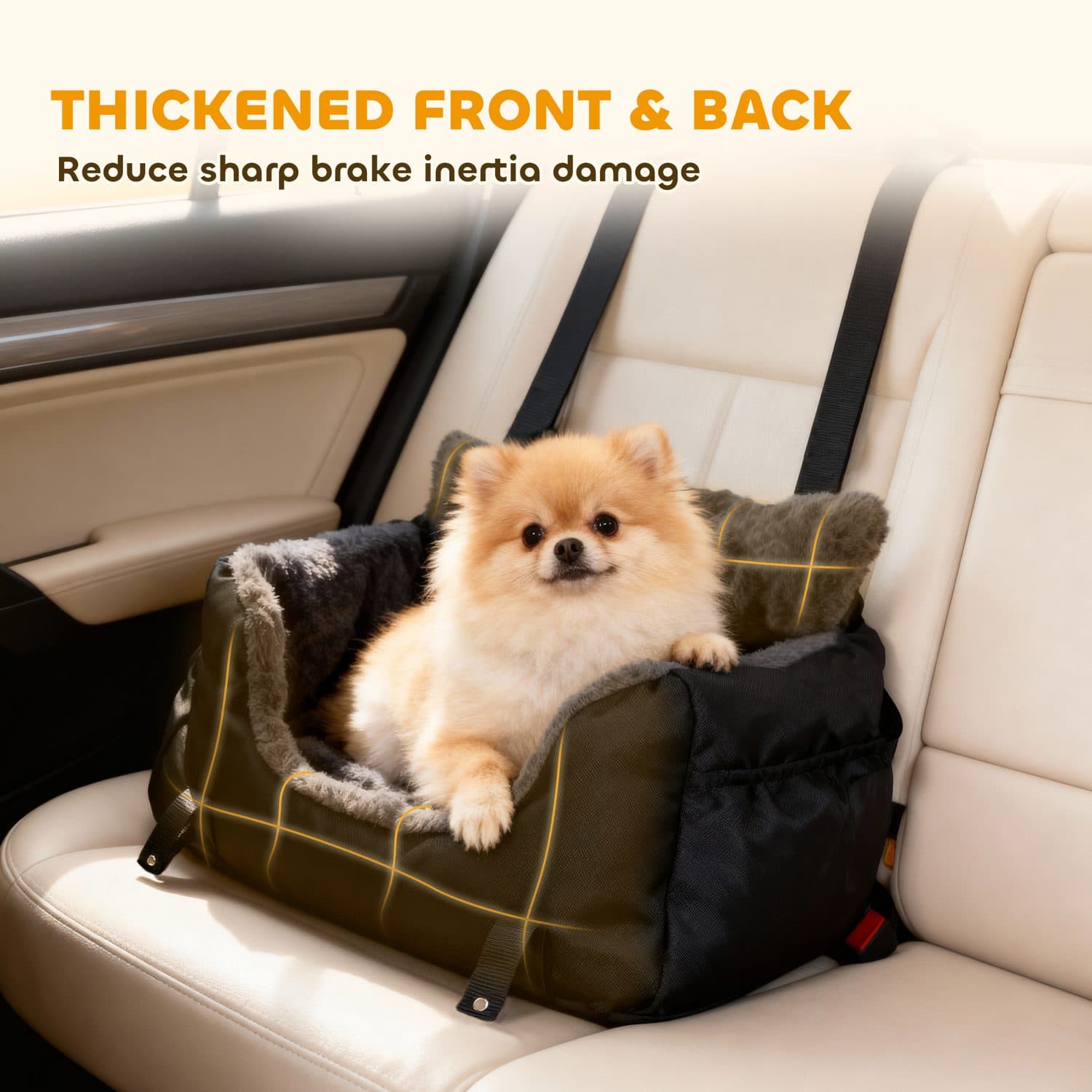 PawHut Dog Car Seat for Small Dogs - image 3