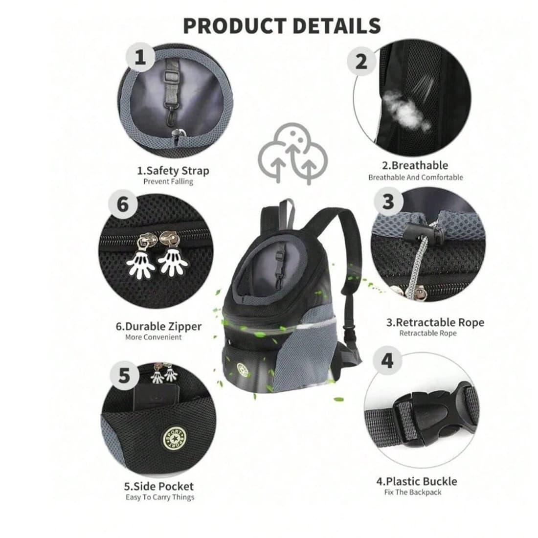 Breathable Mesh Pet Carrier Backpack - image 4