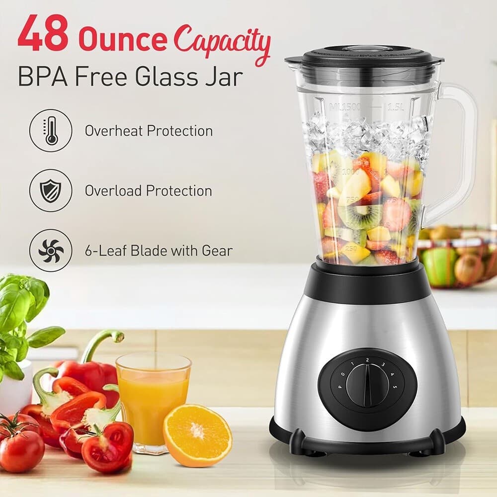 850W Blender with 1.5-Litre Jug and Five Speed Settings - image 5
