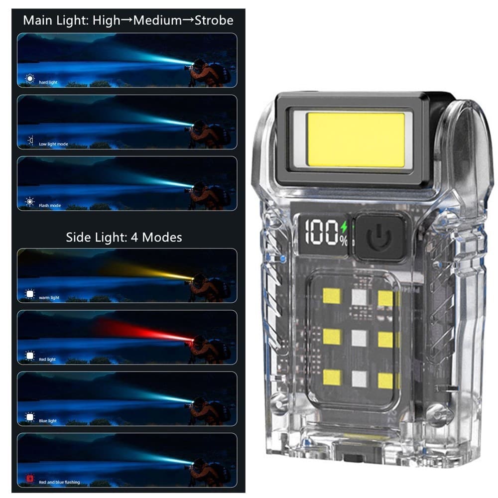 Pocket LED Work Light with COB Side Panel, Magnetic Base and Belt Clip - image 8
