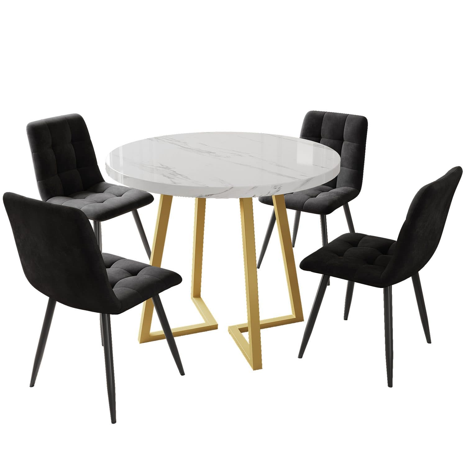 5-Piece Round Dining Table Set - image 1