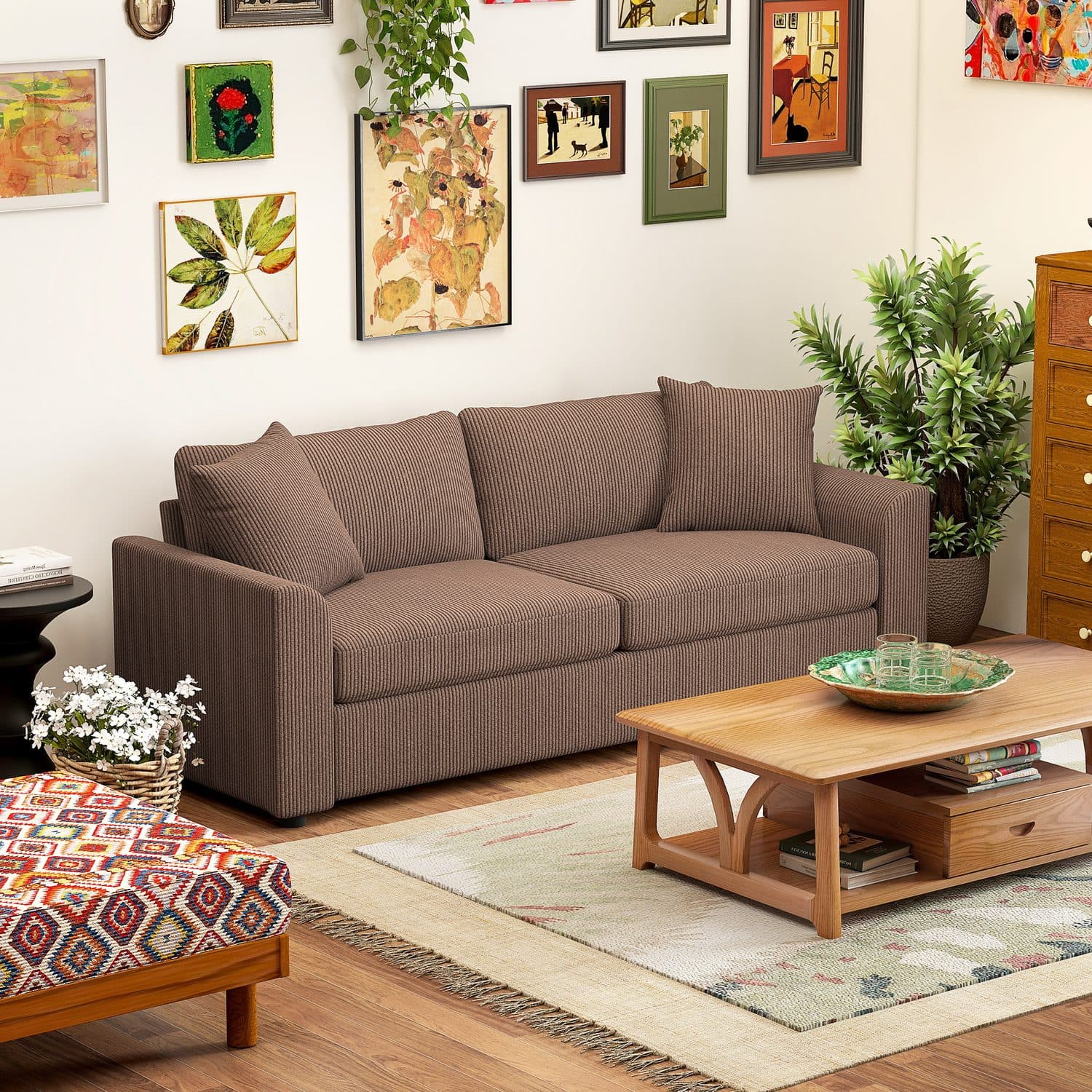 3 Seater Jumbo Cord Sofa - image 3