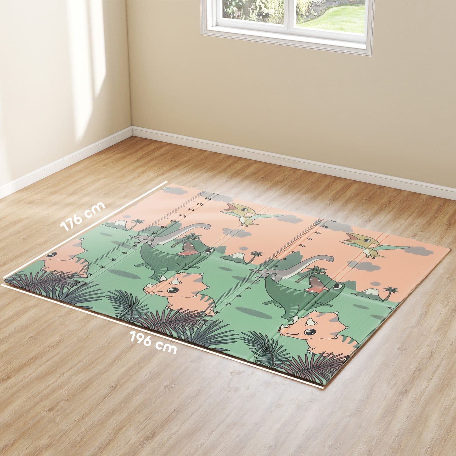 Dinosaur baby play mat for crawling and tummy time - image 2