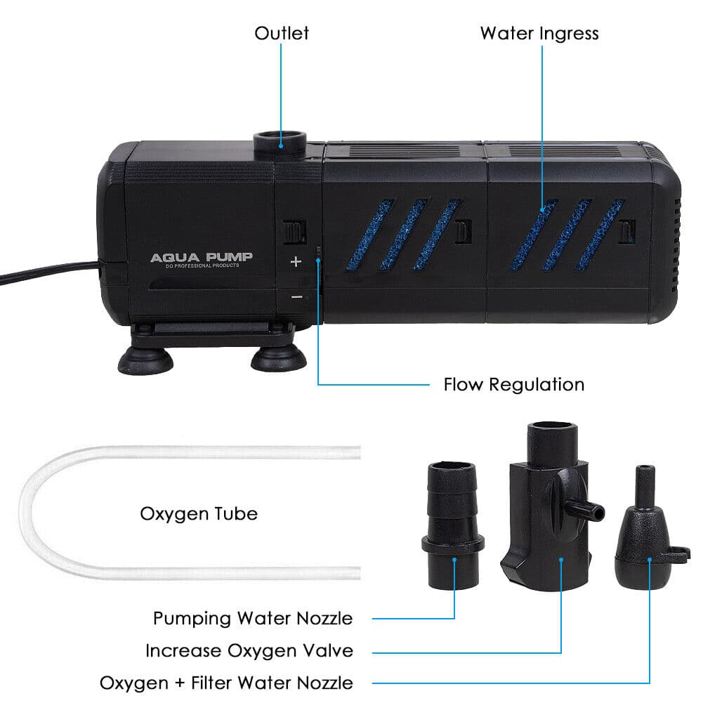 4-in-1 Submersible Aquarium Filter and Oxygen Pump - image 3