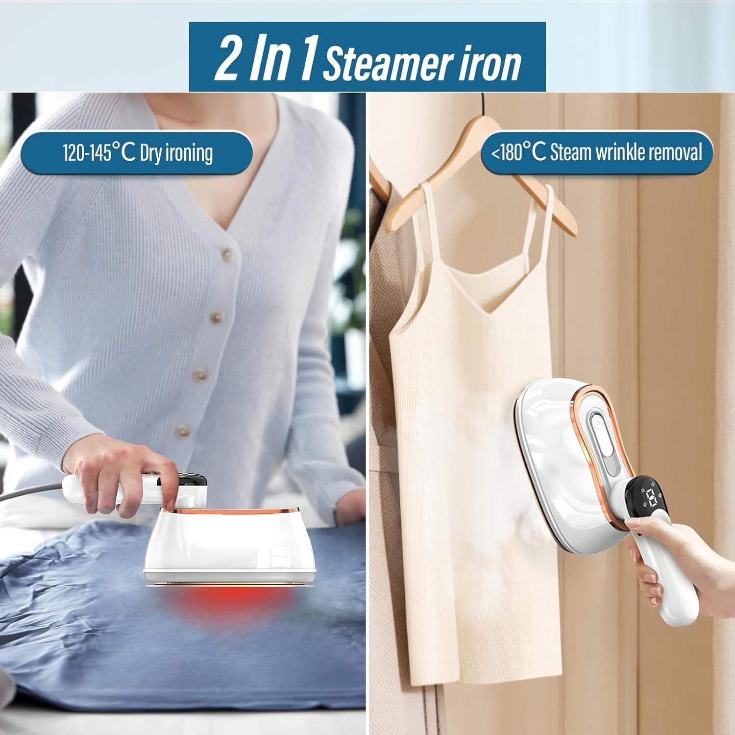 Powerful 1200W Handheld Garment Steamer & Iron - image 8
