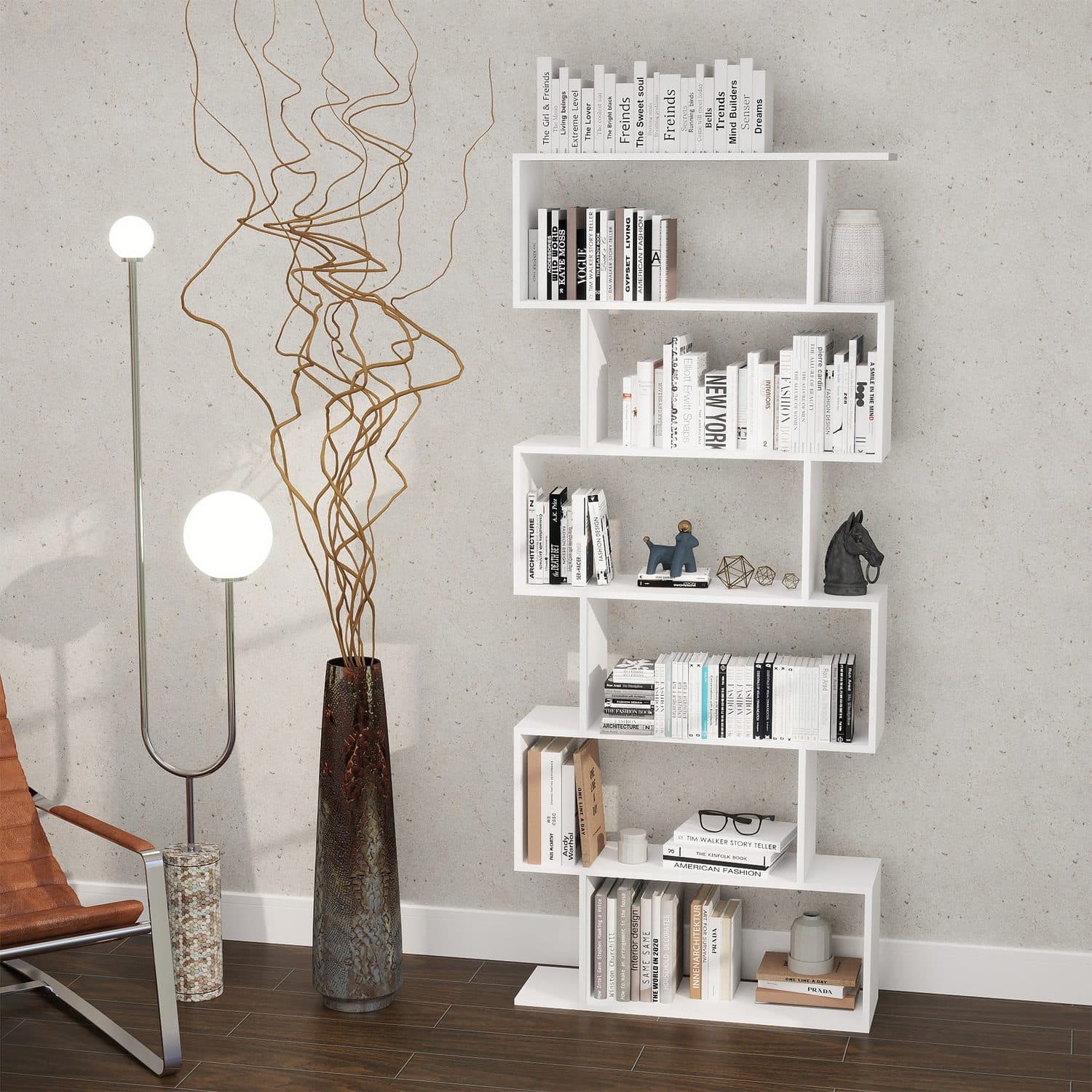 6-Tier S-Shaped Bookcase - image 4
