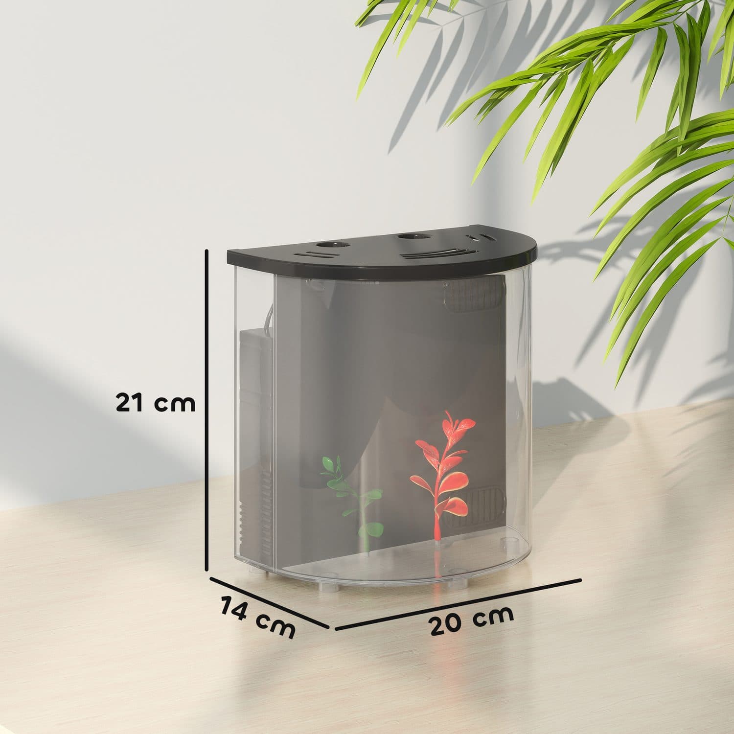Compact 3-Litre Aquarium with Built-In Filter and LED Lighting - image 5