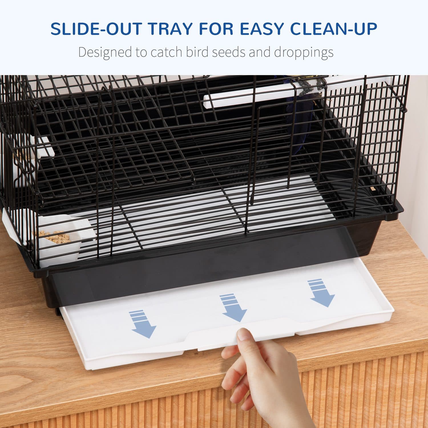 PawHut Metal Bird Cage for Finch and Canary, 39 x 33 x 47cm - image 3