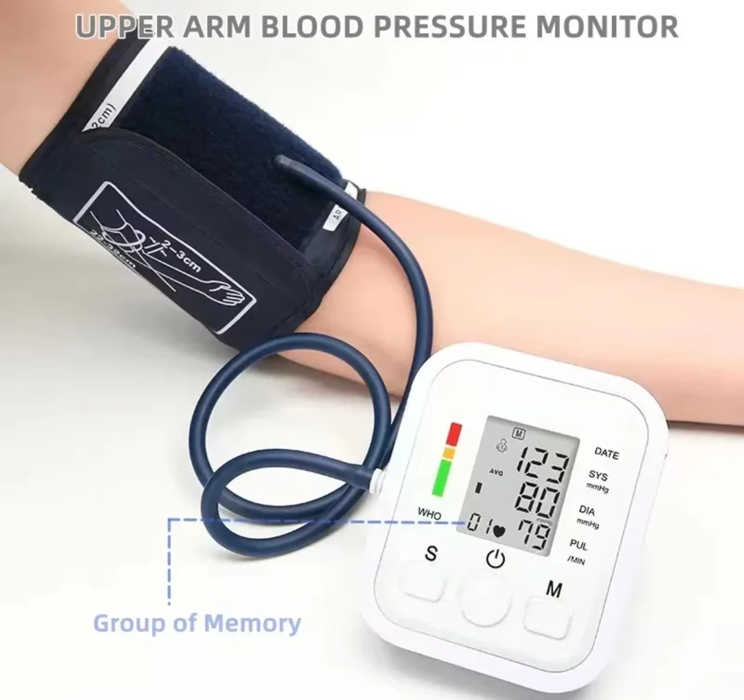 Upper Arm Blood Pressure Monitor with Large Cuff - image 3