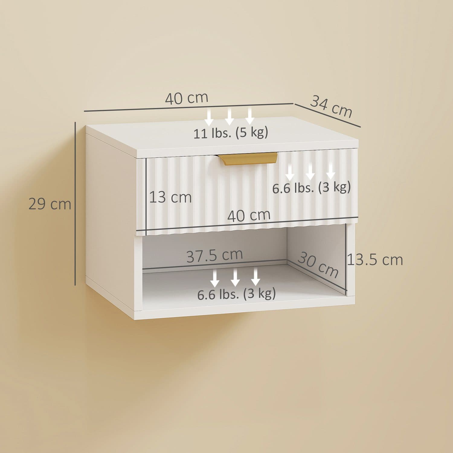 White Floating Bedside Tables - image 5