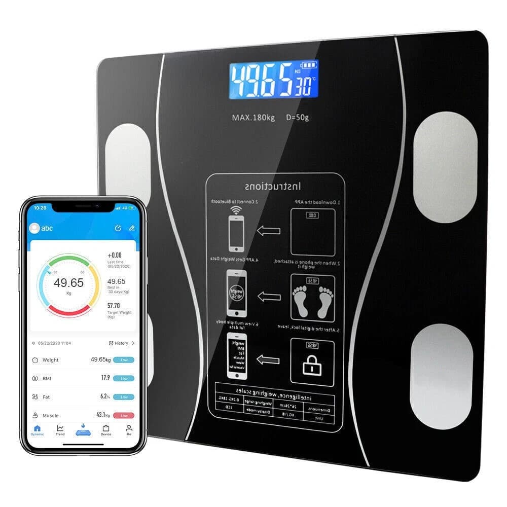 Smart Body Fat Scale with Bluetooth App Tracking