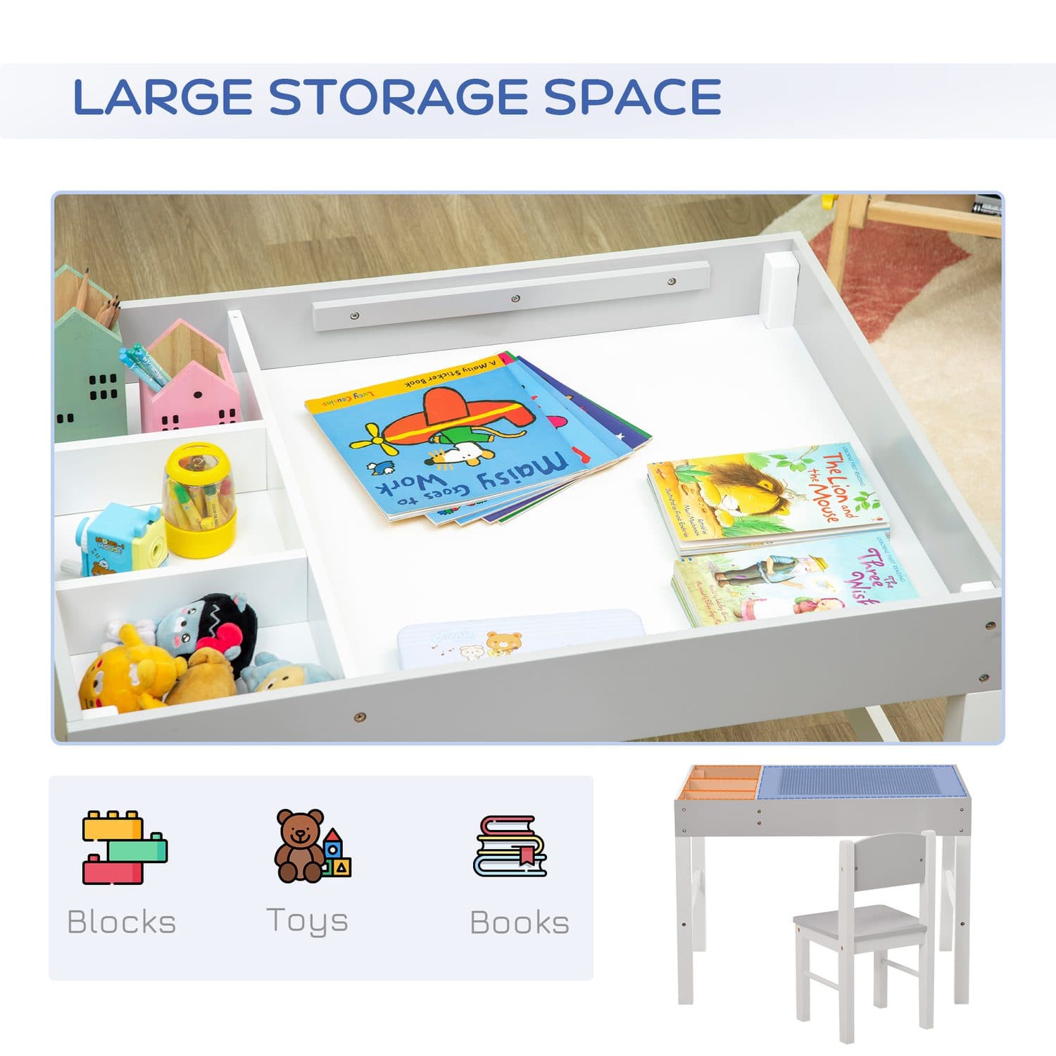 Grey Kids Table and Chair Set - image 1
