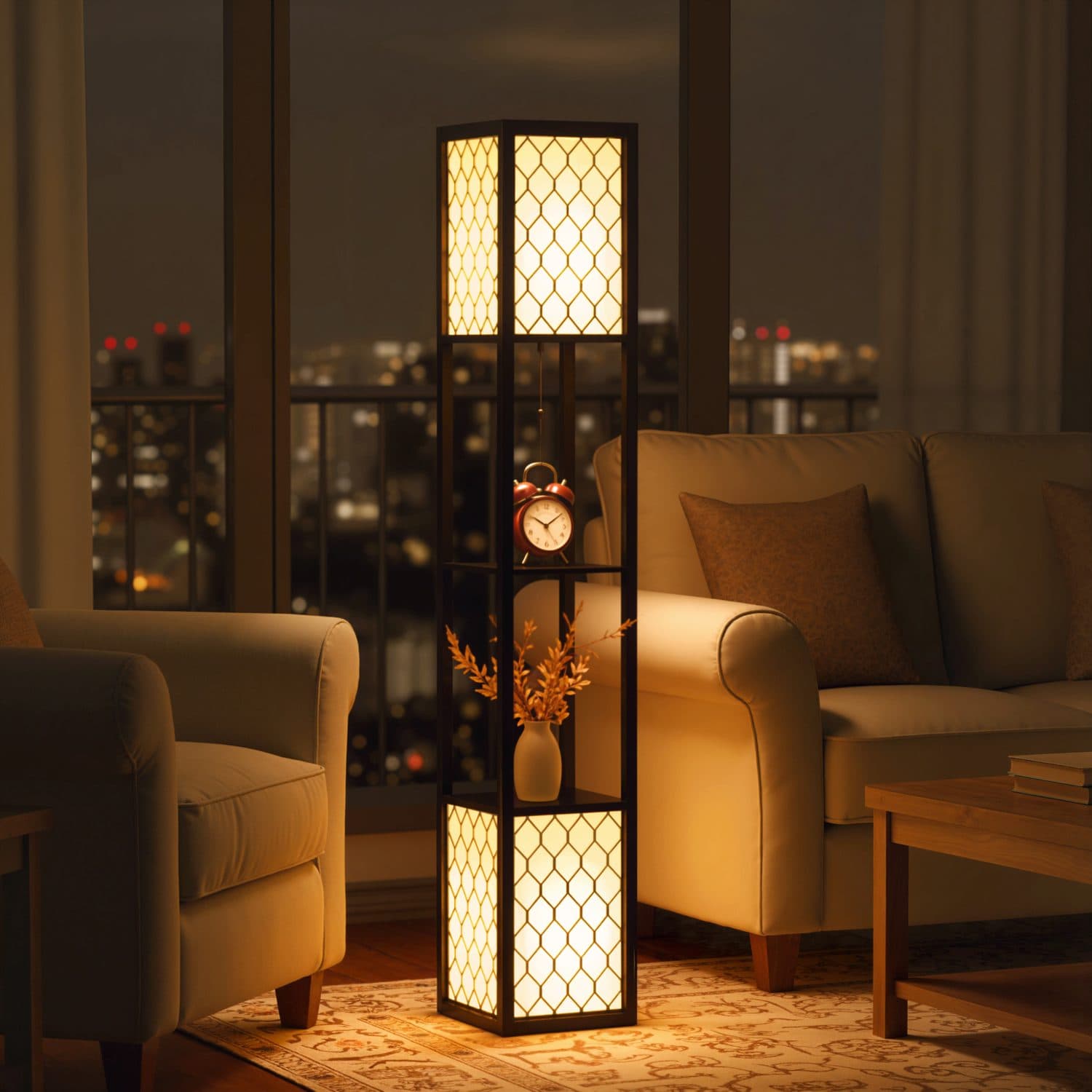 Modern Shelved Floor Lamp - image 5