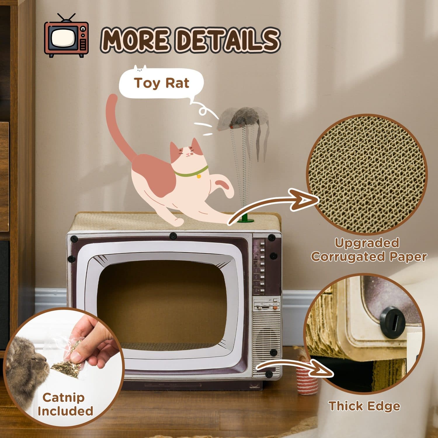 Keep Your Cat Entertained With a Retro TV Cat Scratcher - image 3