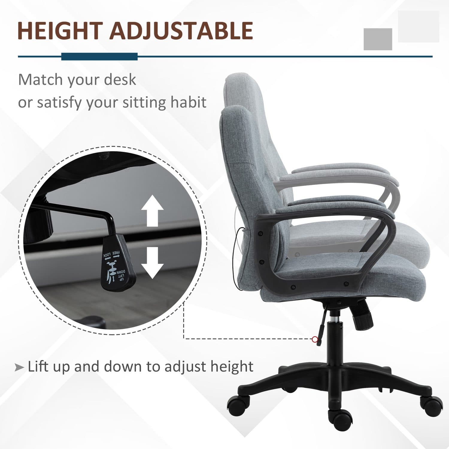 Grey Massage Desk Chair - image 2