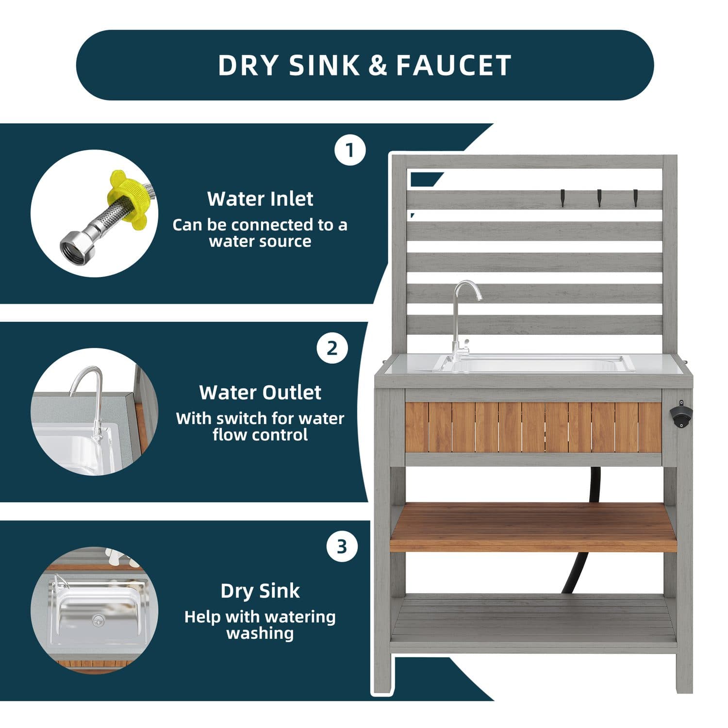 Wooden Outdoor Kitchen Cabinet - image 2