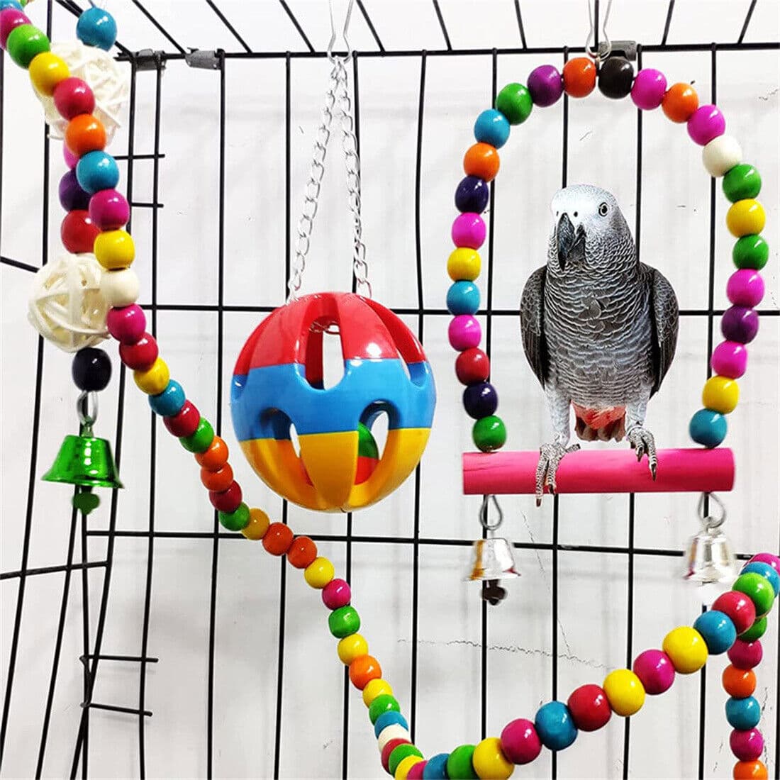 21-Piece Bird Toy Set for Budgies, Cockatiels & Parrots - image 10