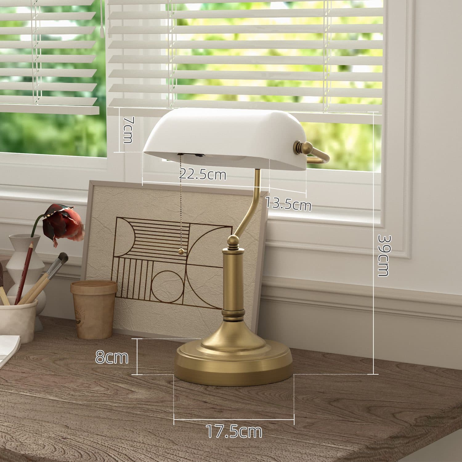 Classic banker’s desk lamp for home office lighting - image 4