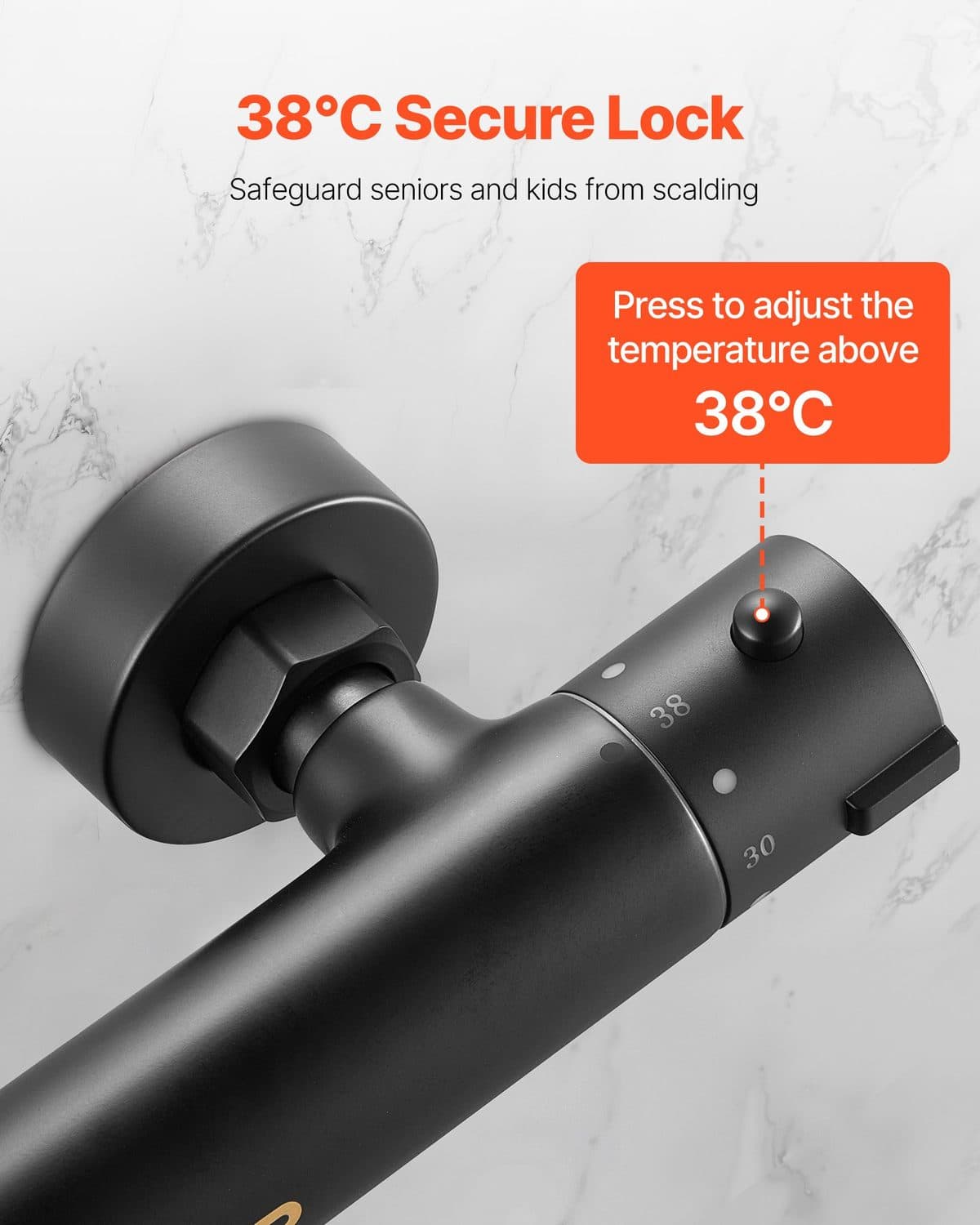 Black Thermostatic Shower Valve for Safer Temperature Control - image 2