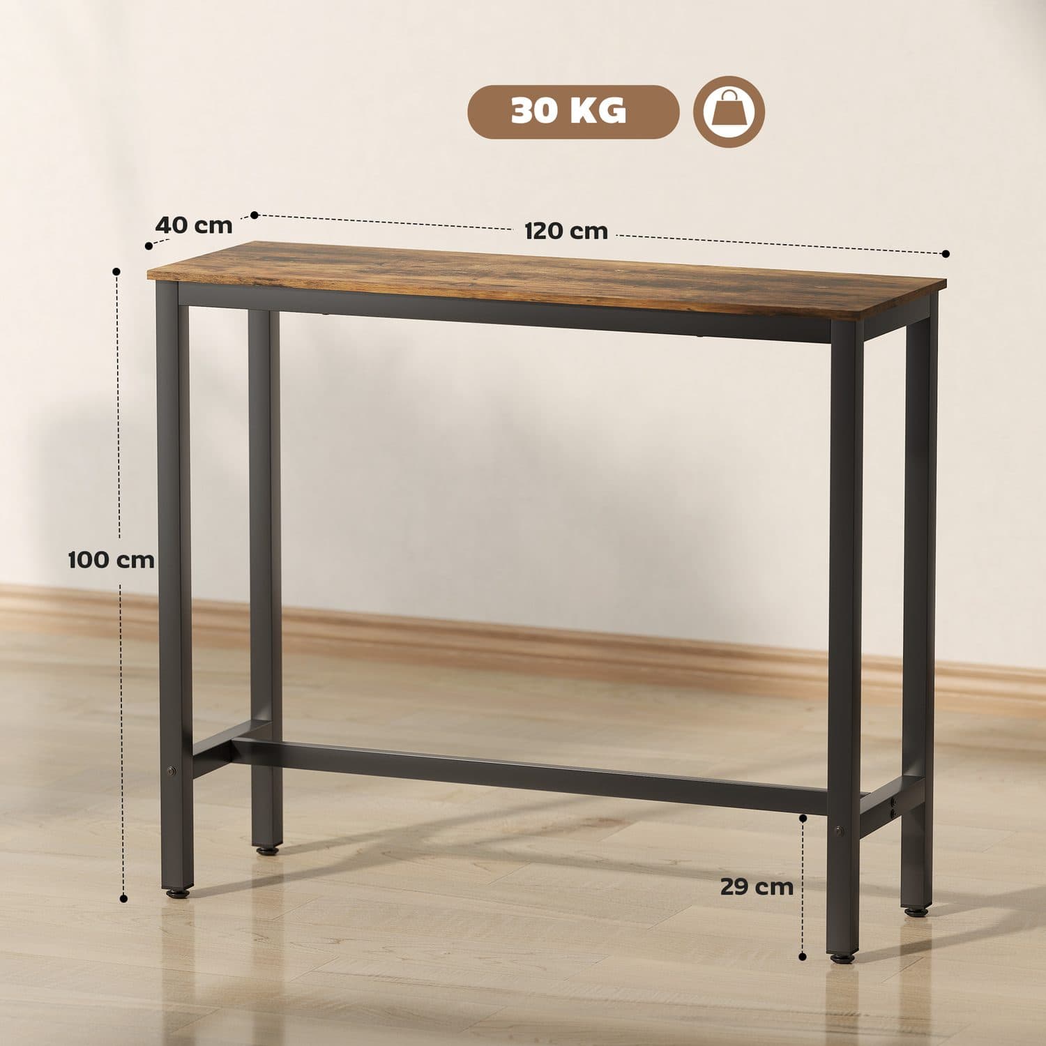 Industrial Rustic Bar Table - image 1