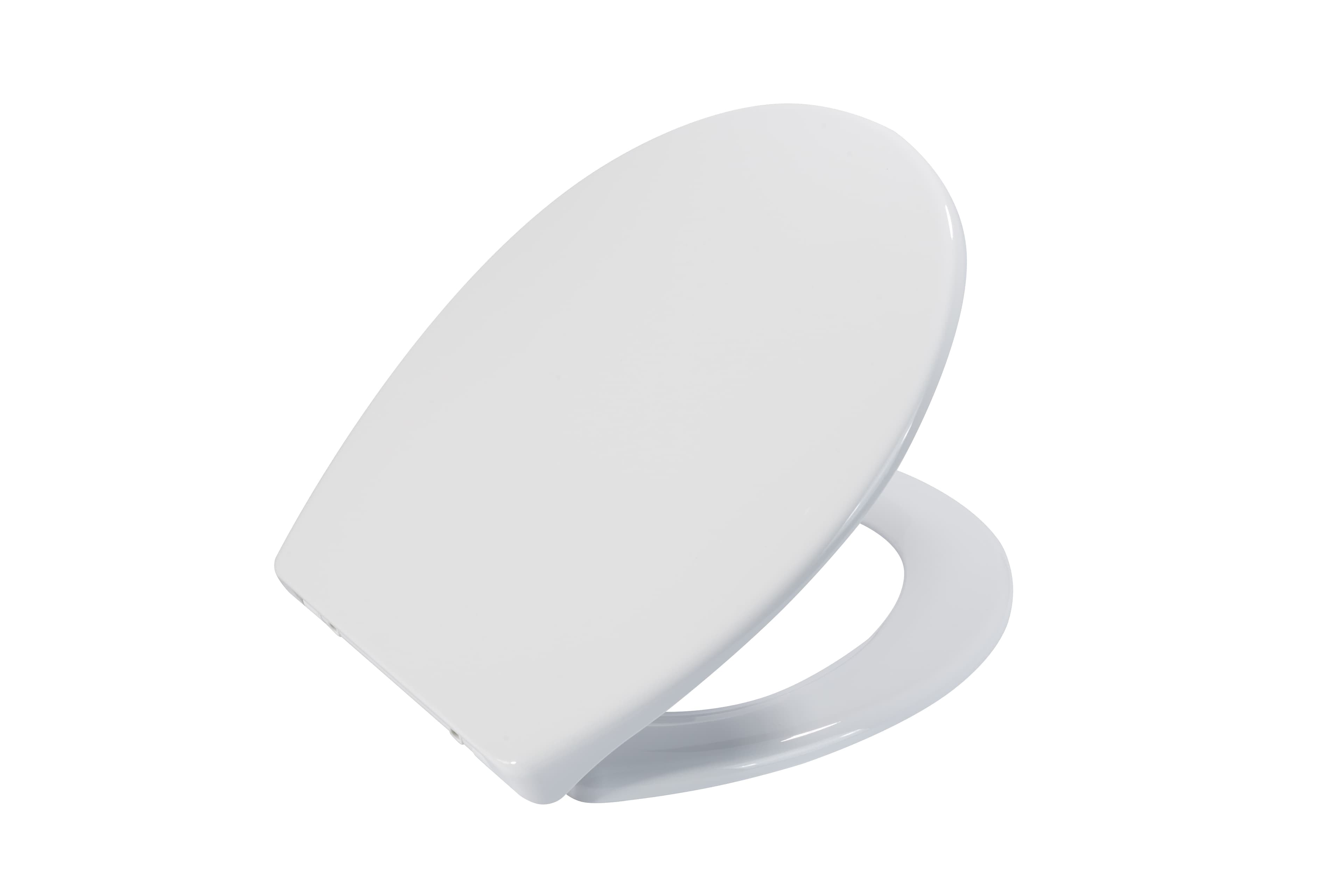 White Round Toilet Seat with Lid – Easy Clip-Fit Hinges, No Tools Needed - image 6