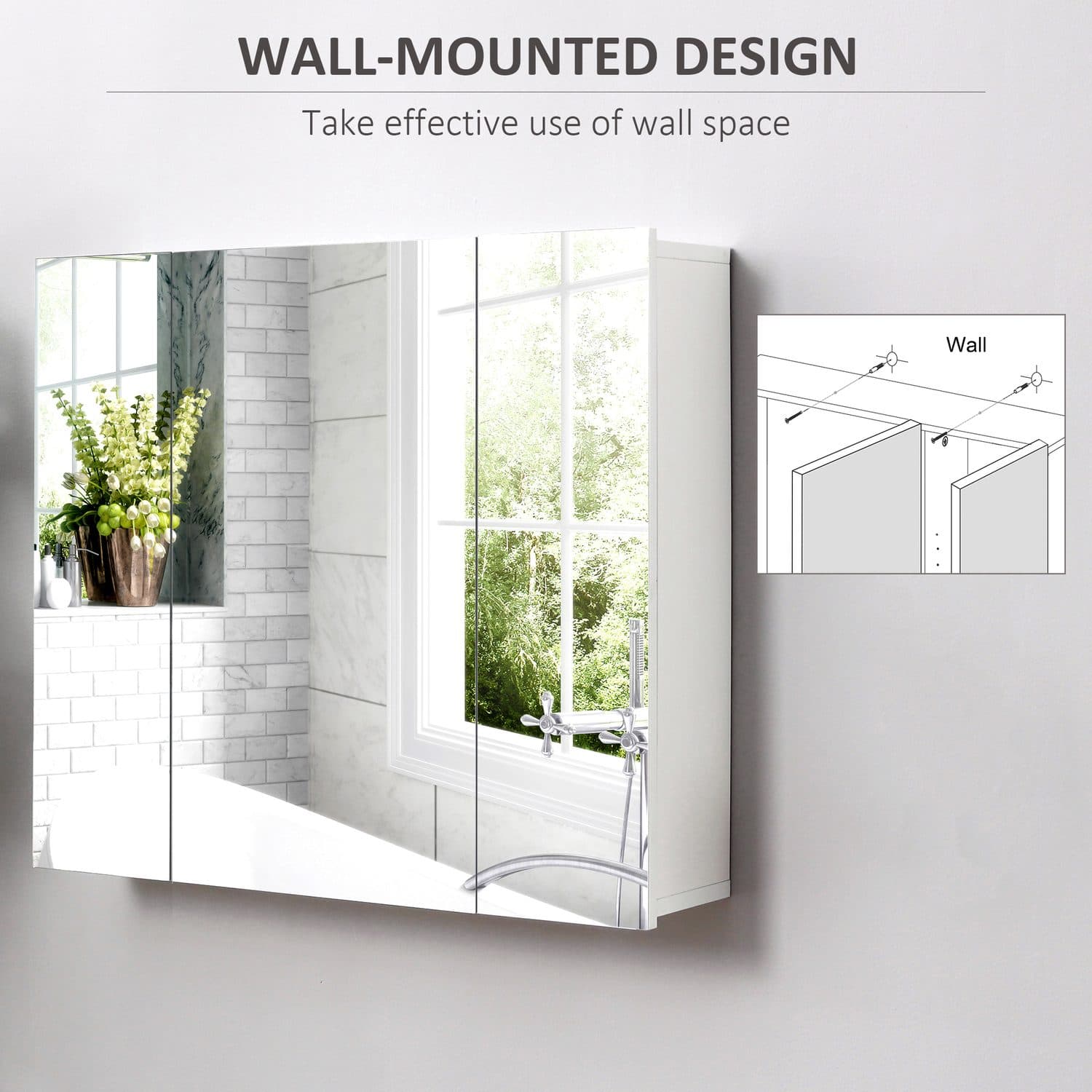 Kleankin White Mirror Cabinet - image 4