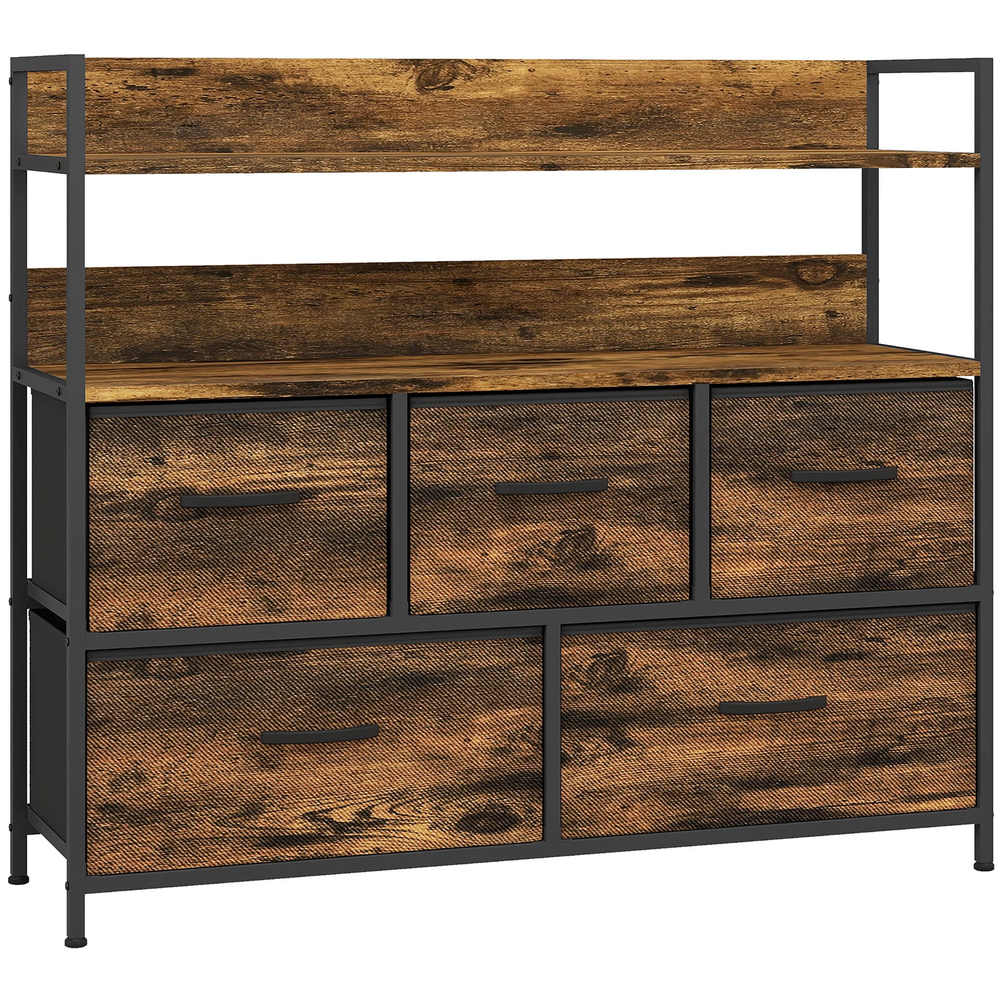 Rustic 5-Drawer Chest