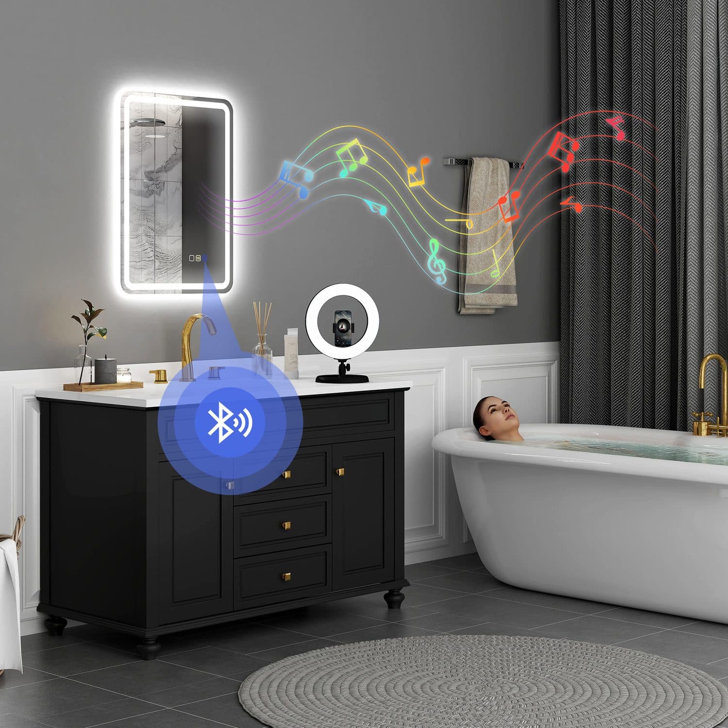 Bluetooth LED Bathroom Mirror - image 2