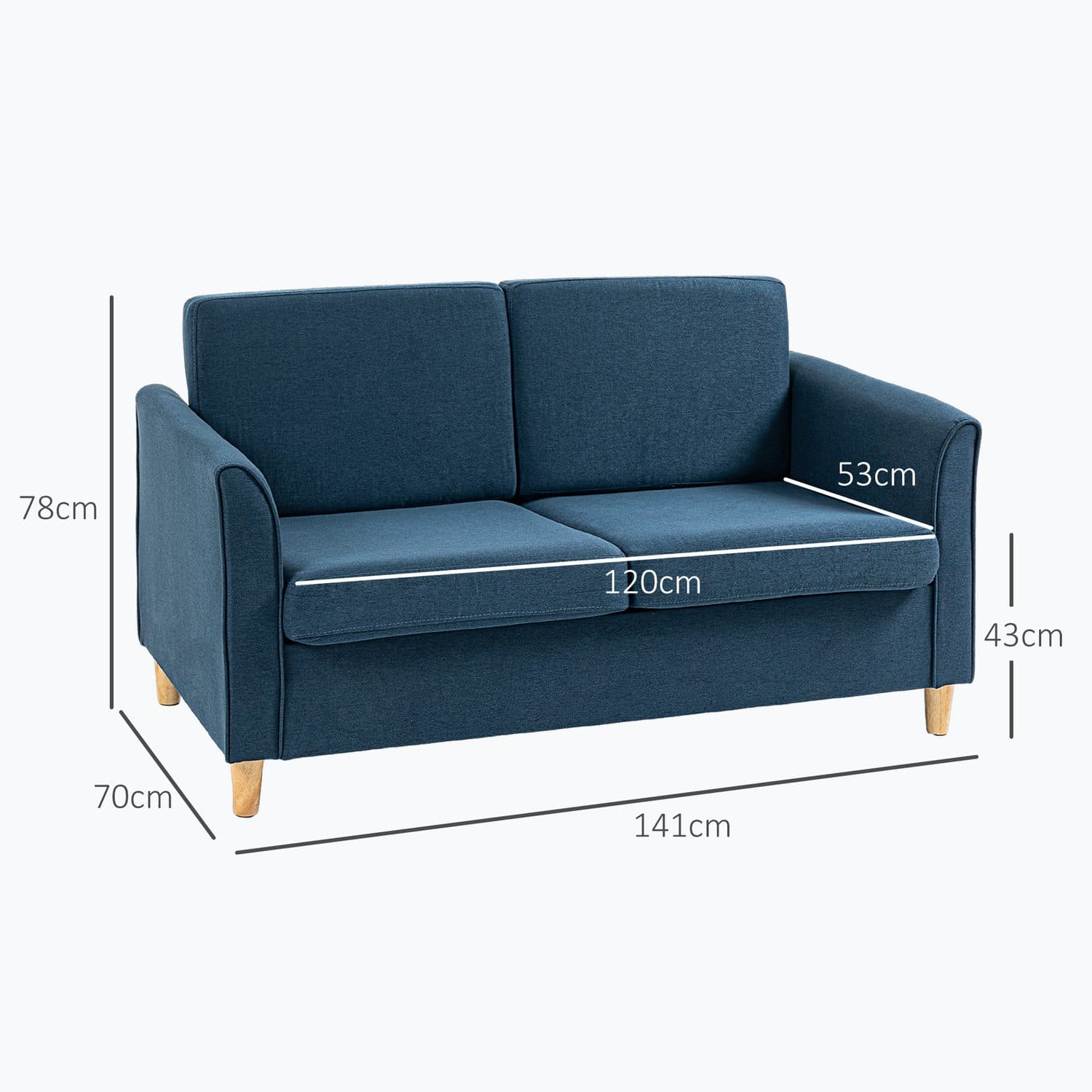 The Space-Saving Blue Loveseat Made for Cosy Rooms - image 4