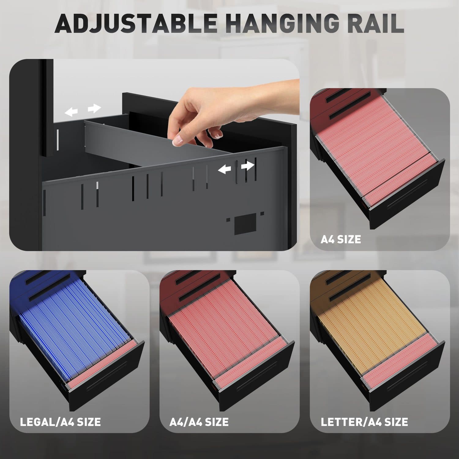 Secure Your Workspace with the Vinsetto Steel Filing Cabinet - image 1