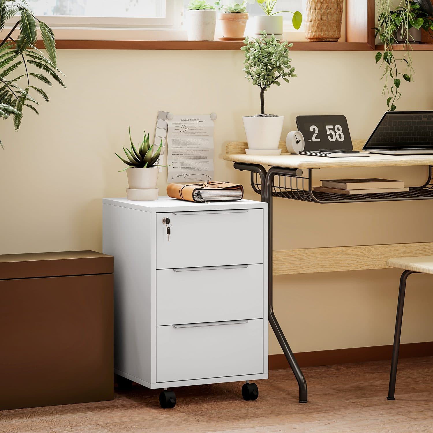 Keep Documents Secure with a Lockable Three-Drawer Filing Cabinet - image 2