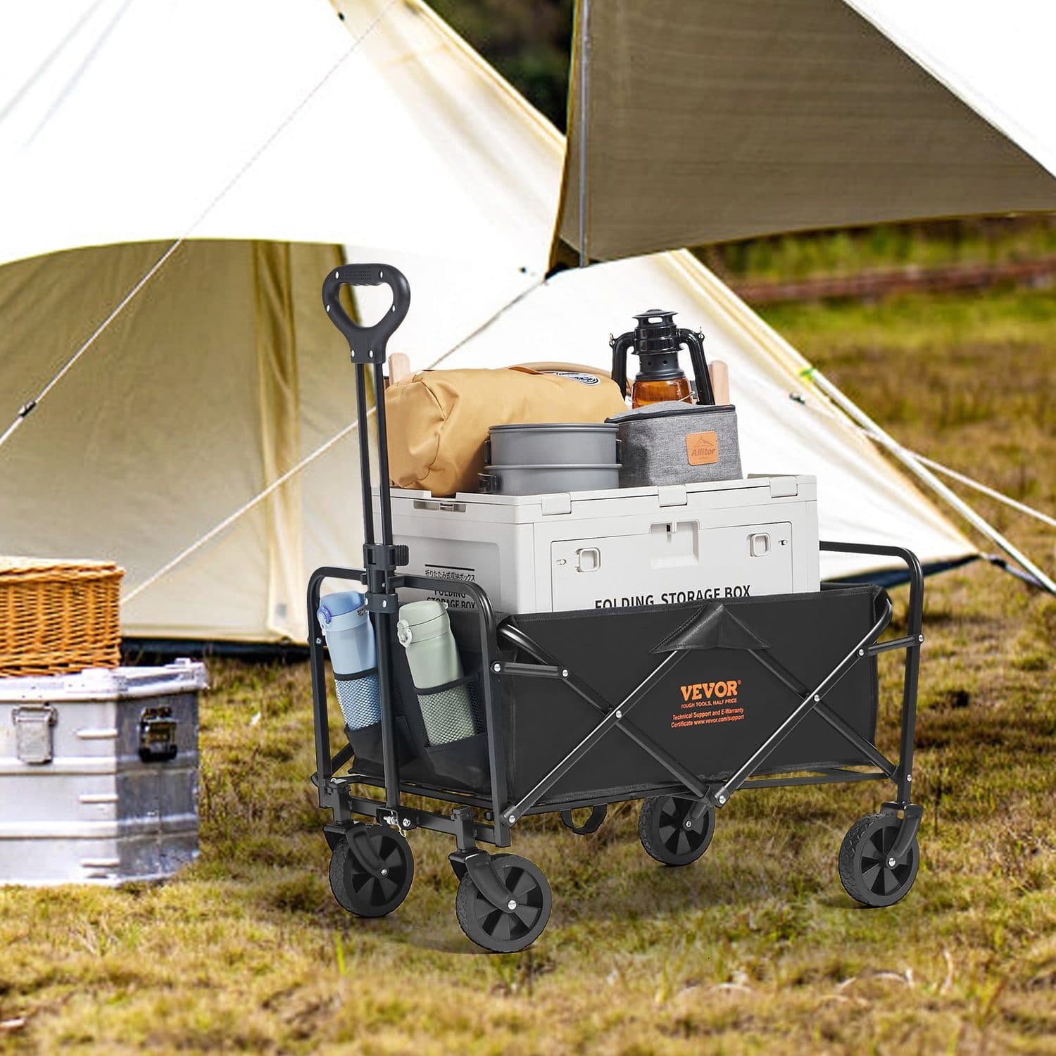 Collapsible Wagon Cart with 99.8 kg Load Capacity - image 4