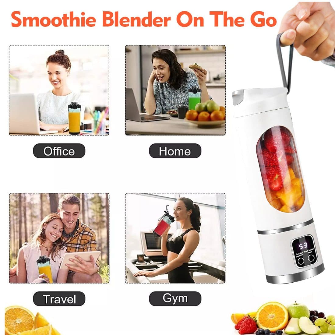 Portable USB Rechargeable Blender Cup – 450ml - image 8