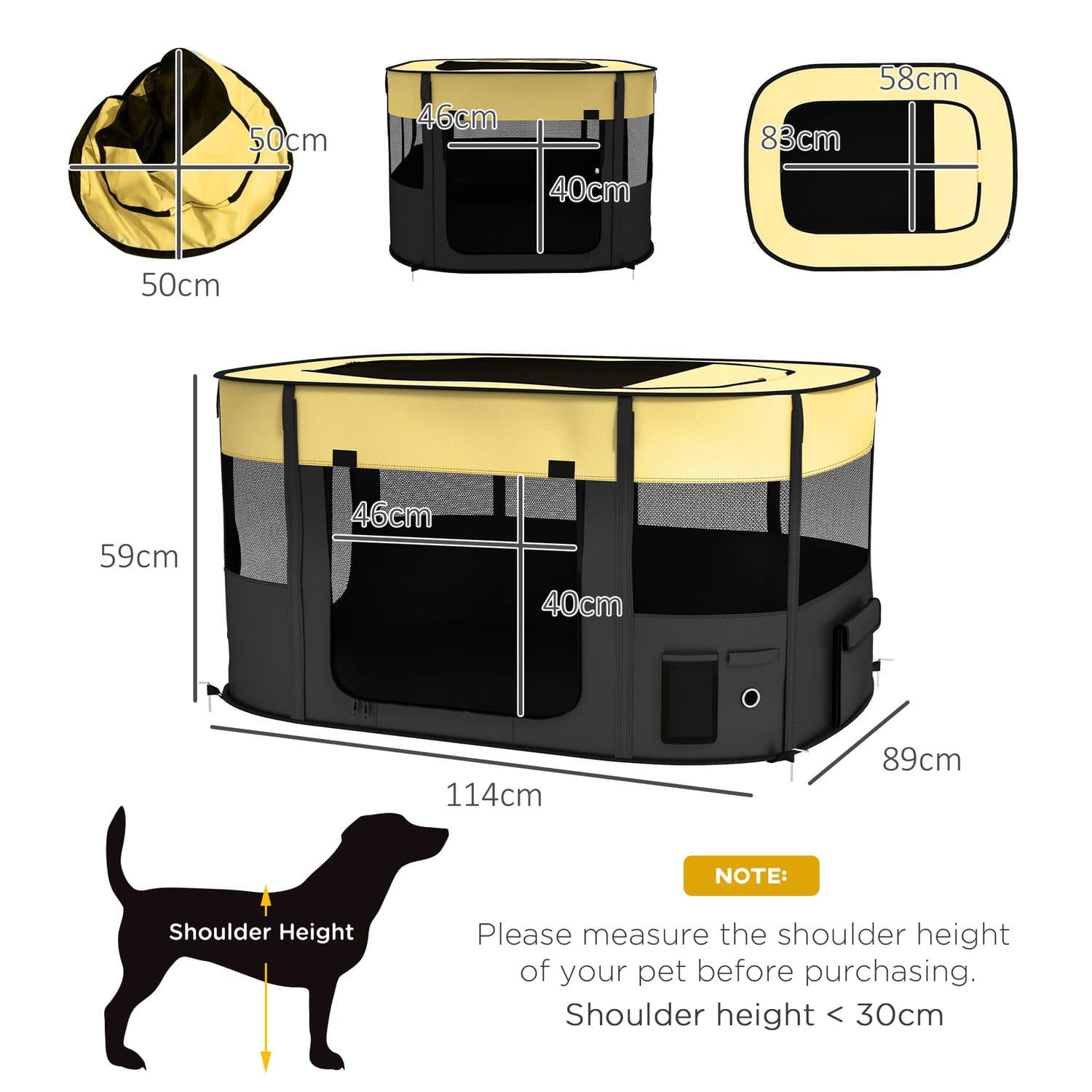 PawHut Foldable Dog Playpen with Ground Stakes - image 5