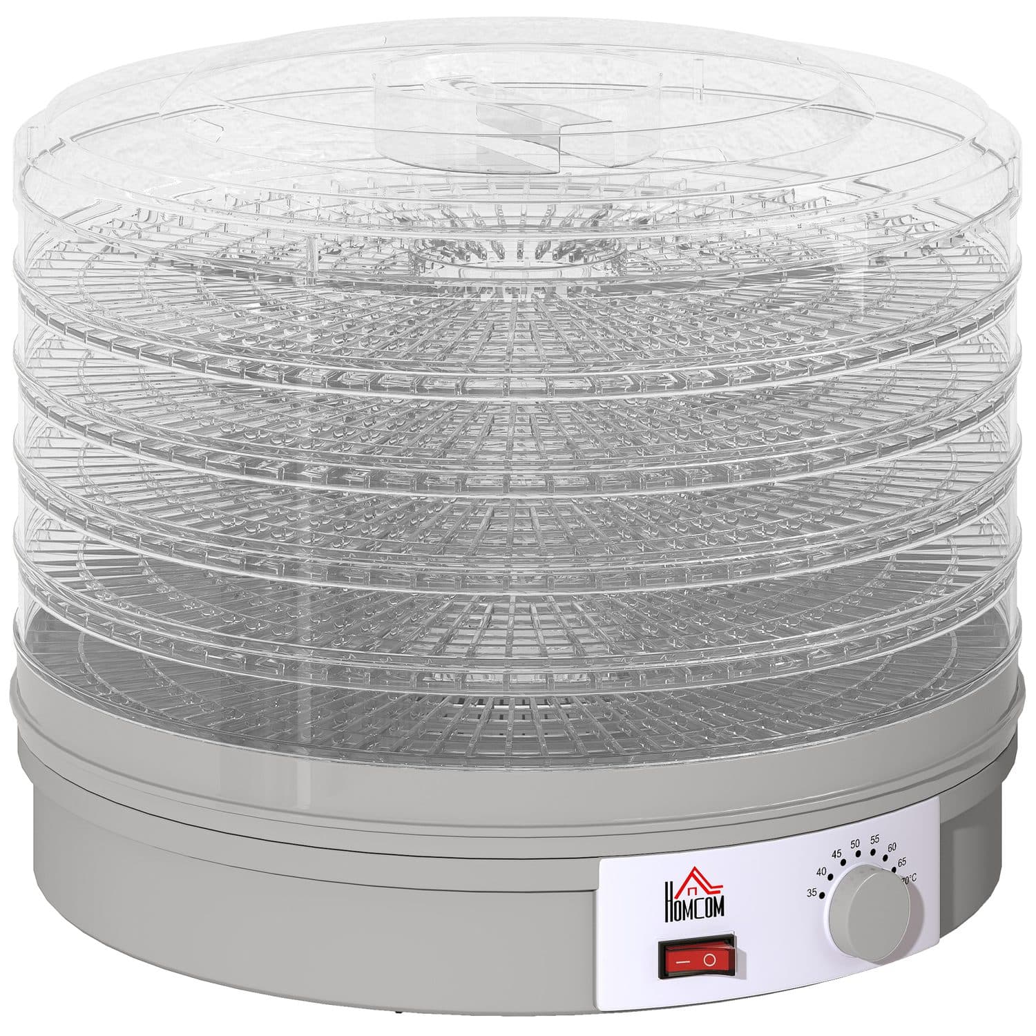 5 Tier Food Dehydrator for Fruit, Jerky and Snacks - Grey