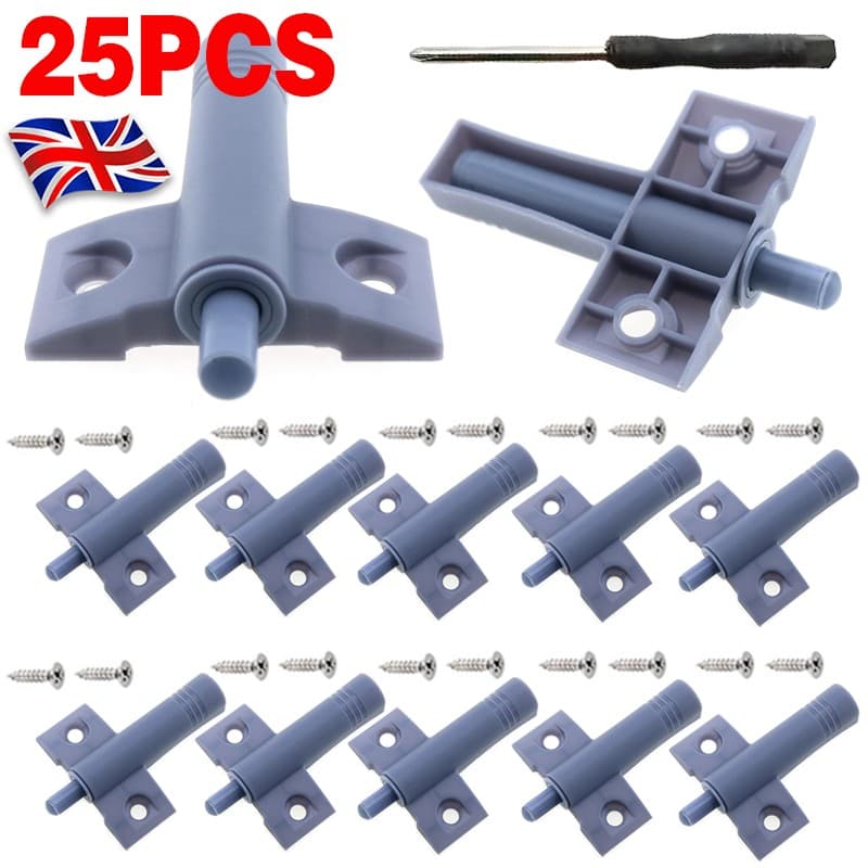 Quiet-Close Cabinet Door & Drawer Dampers — 25-Pack