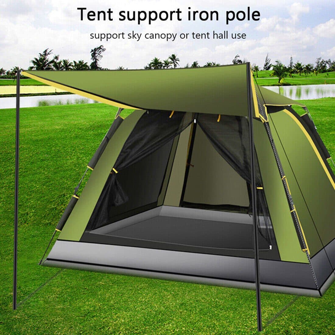 Two Adjustable Steel Poles for Tarps and Camping Shelters - image 7