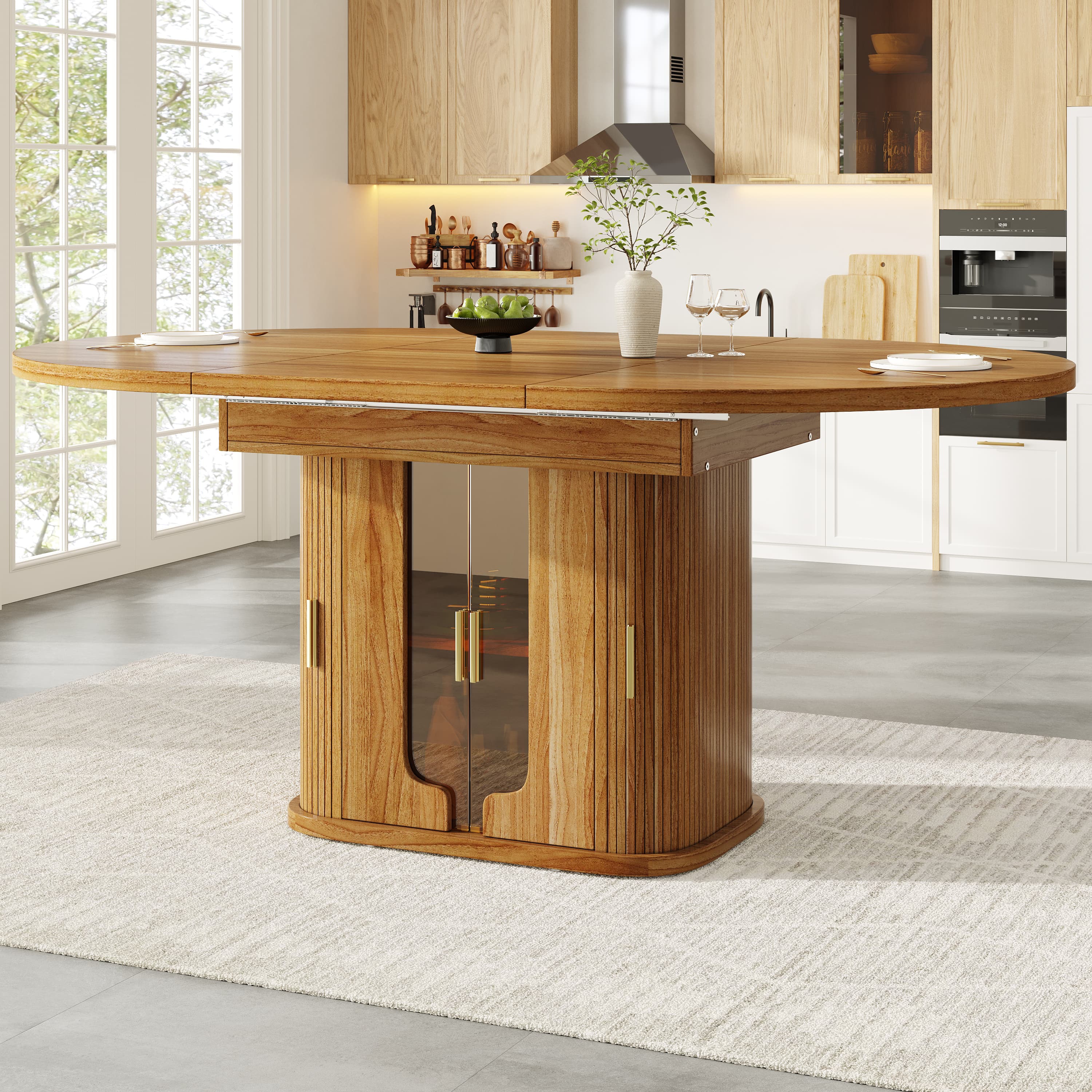Host in Style with an Extendable Walnut Dining Table - image 3