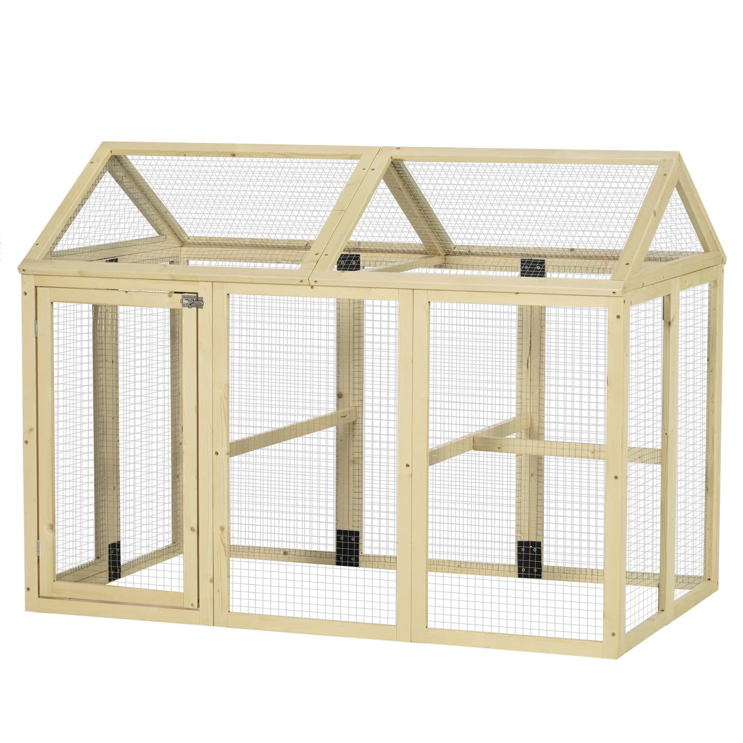 PawHut Large Wooden Chicken Run with Combinable Design