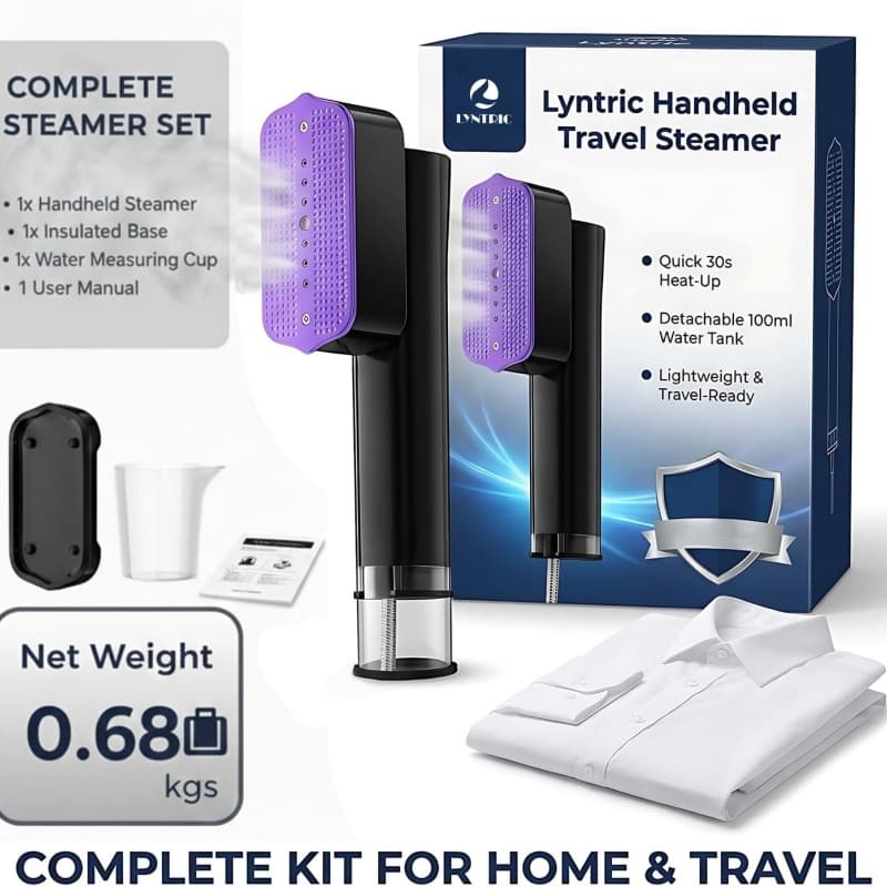 Compact Travel Steamer That Heats Up in 30 Seconds - 1pcs