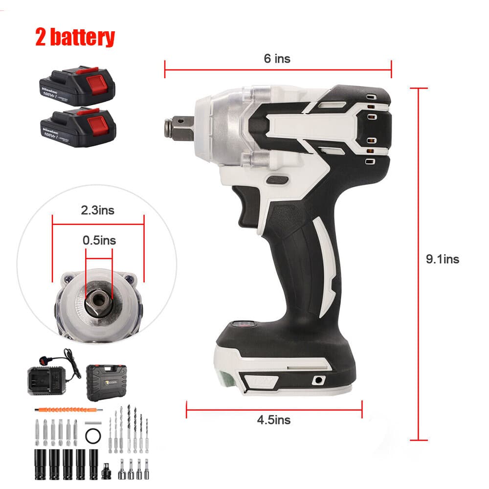 Cordless Impact Wrench Kit for Workshop Fastening - Default