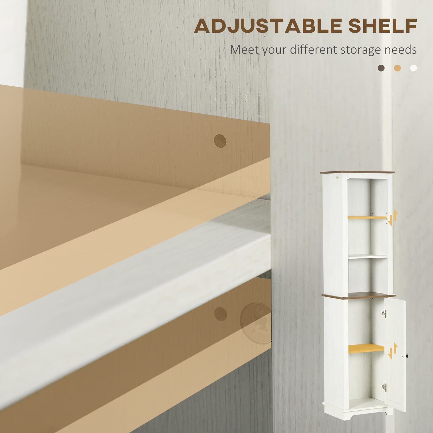 Kleankin Tall Bathroom Cabinet - image 1