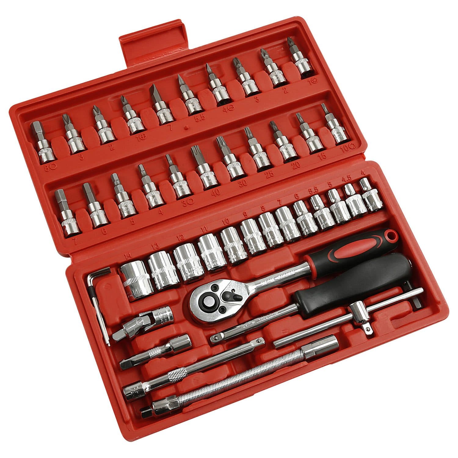 Compact 46 Piece Socket and Screwdriver Bit Kit - image 2