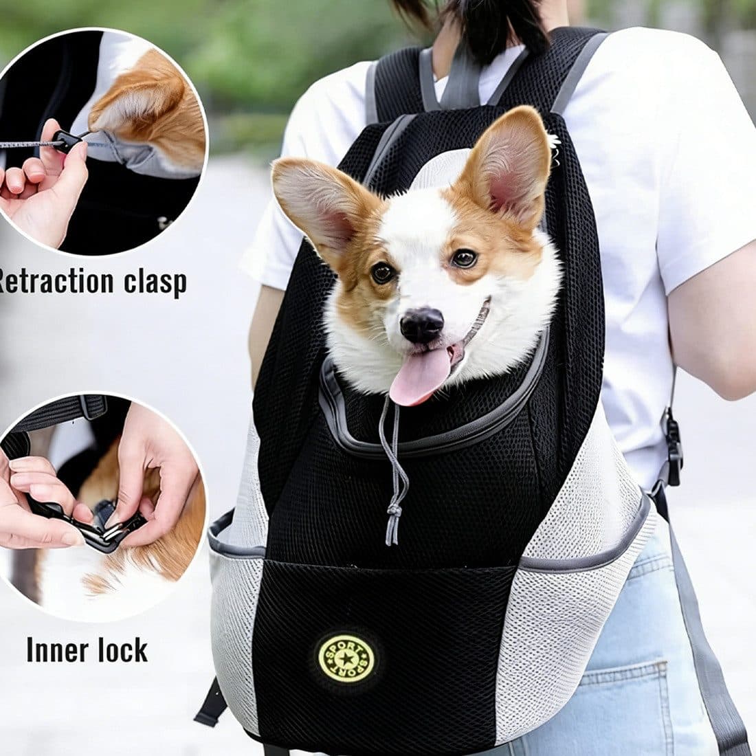Breathable Mesh Pet Carrier Backpack - image 5