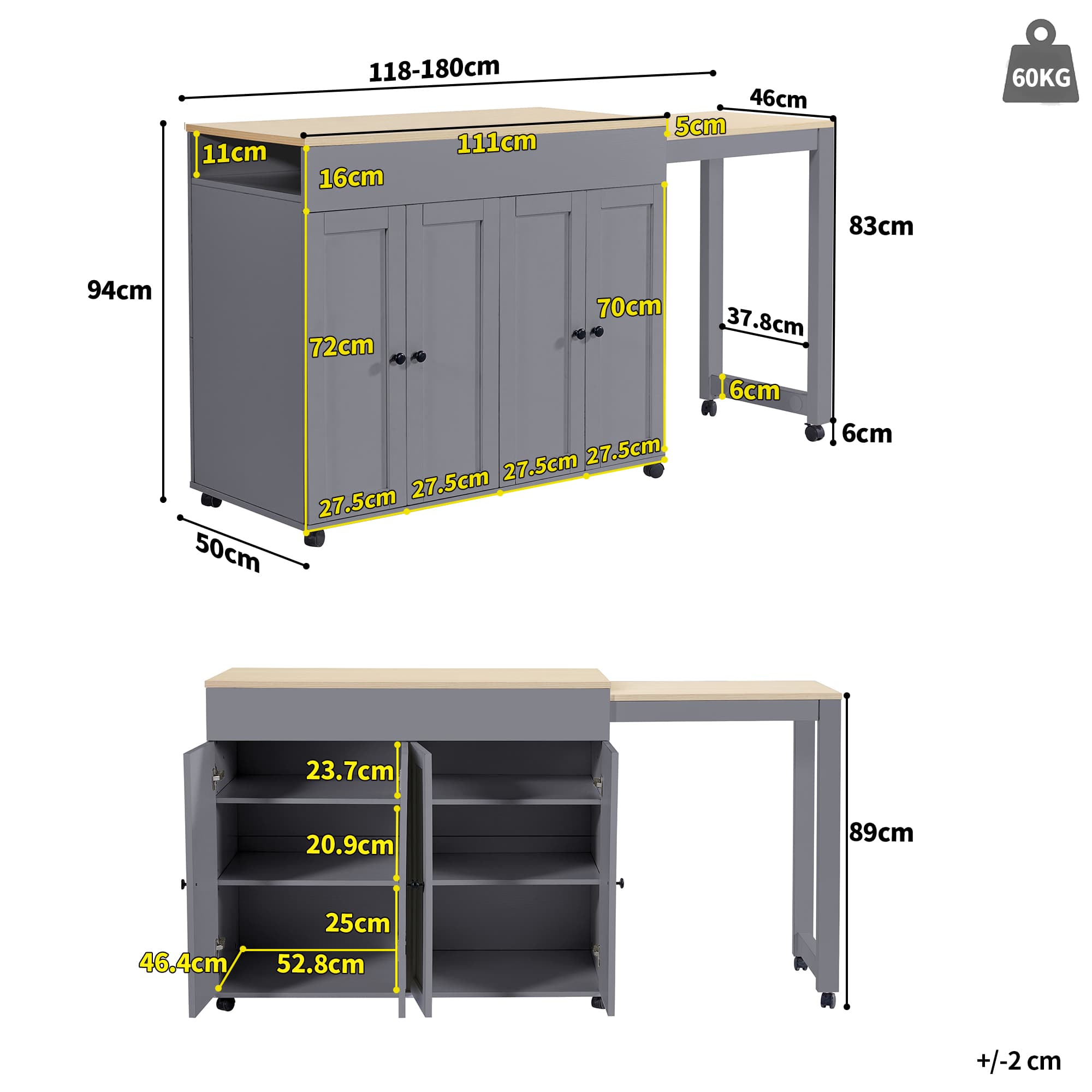 Extendable Bar Table - image 2