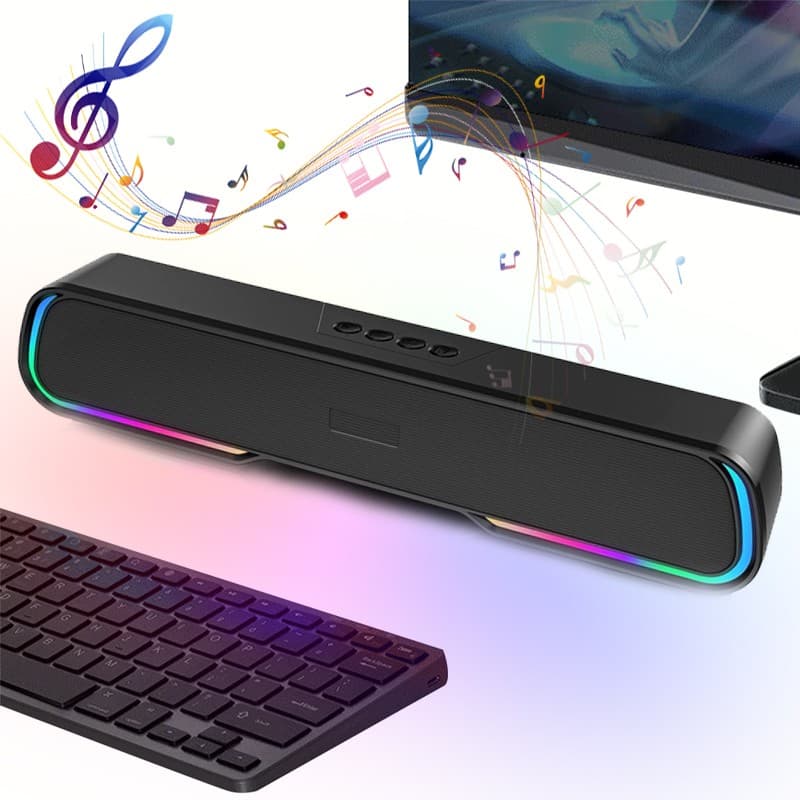 Portable TV Soundbar with Bluetooth and Dynamic RGB Lights - image 3