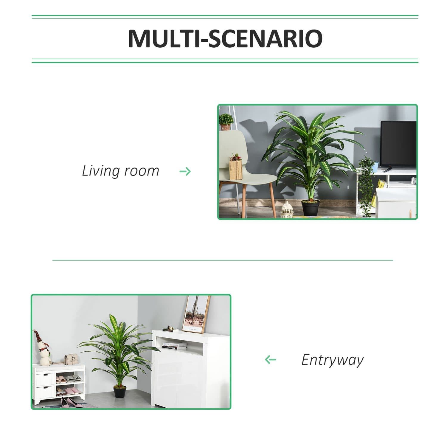 Artificial Dracaena Plant in Pot for Indoor Greenery - image 2