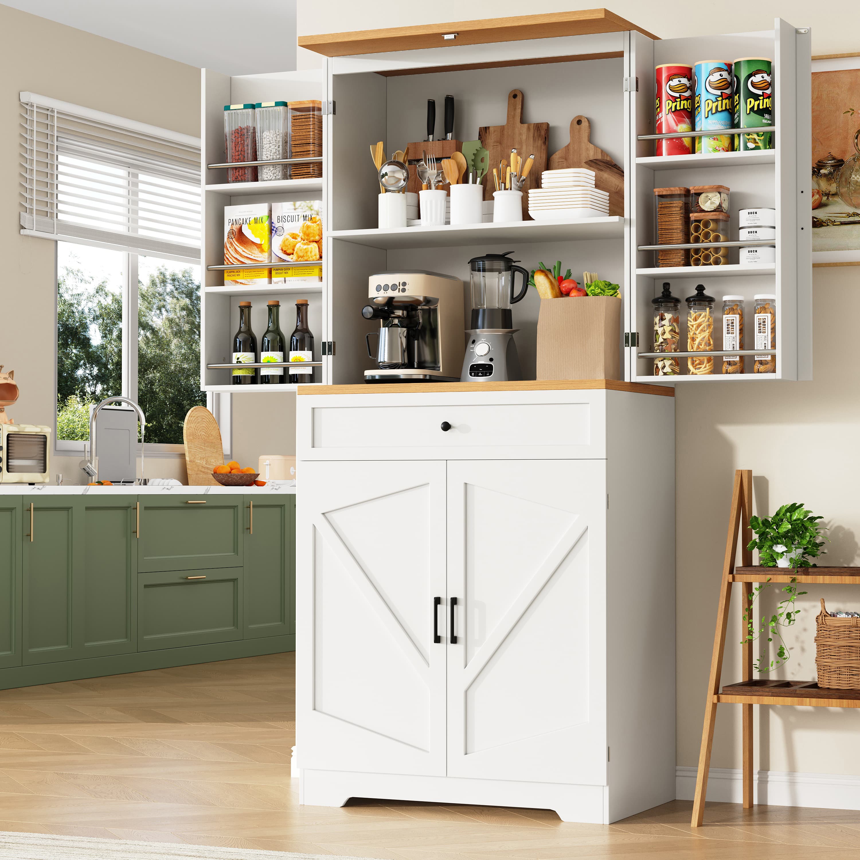 White Kitchen Cabinet for Clutter-Free Living - image 2